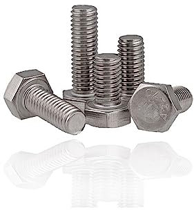 M6 M8 M10 M12 pas 0.75/1.0/1.25/1.5 vis à tête hexagonale externe acier inoxydable DIN933 dents à filetage fin à l'extérieur des taches hexagonales (Size : 25mm, Color : M10x1.25 5pcs)