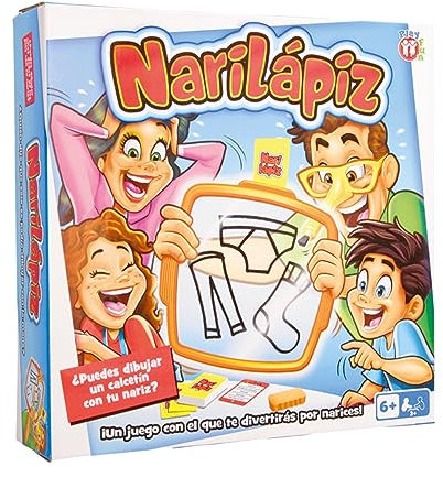 Play Fun NARILAPIZ- Family Game Werden Sie EIN Künstler mit Nur Ihre Nase und einen Filzstift Kinder UND MÄDCHEN 6+ Jahre