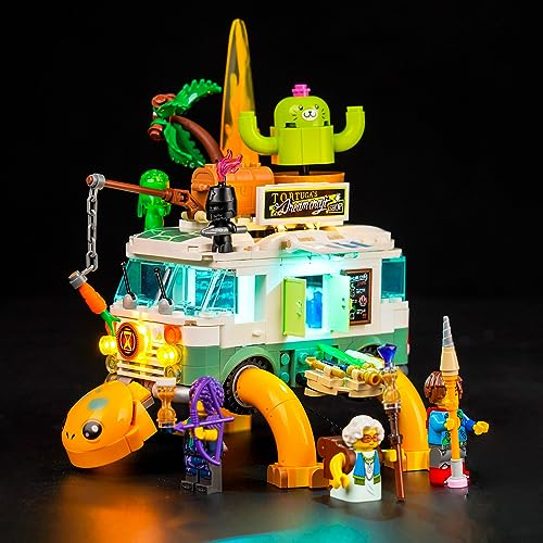 LocoLee Led Licht Set Kompatibel mit Lego Schildkrötenbus, Led Beleuchtungs Set Compatible with Lego 71456 DREAMZzz Mrs. Castillos Schildkrötenbus Wohnmobil - Nur Lichter Set, Kein Modell
