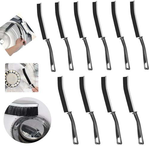 Forhome 10-Piece Joint Brush Bath, Hard Bristle Corner Cleaning Brush, Multi-Purpose, Black Nylon Bristles, Polypropylene Material, Includes 10 Joint Cleaning Brushes