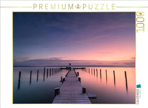CALVENDO Puzzle Idyllischer Sonnenaufgang am Ammersee | 1000 Teile Lege-Größe 64 x 48 cm Foto-Puzzle für glückliche Stunden