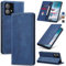 Jasonyu Coque pour Motorola Edge 40 Neo, Housse Etui en Cuir PU Portefeuille [Antichoc] [Magnétique] [Porte Cartes] [Stand Fonction] Flip Coque (Bleu)