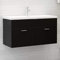 Möbelsets Waschbeckenunterschrank schwarz 90x38,5x46 cm Holzmöbel