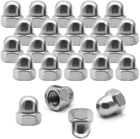 Aoyswuz 40 Pcs M8 Dome Cap Nuts 304 Stainless Steel Acorn Dome Head, Dome Head Hex Lock Nuts for Fastening Various Bolts(M8)
