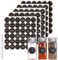 180 pcs Etiquetas Redondas para Especias, Impermeables Etiquetas para Tarros de Especias,Etiquetas de cocina Etiquetas para Tarros de Mermelada, 3.5CM,Negro