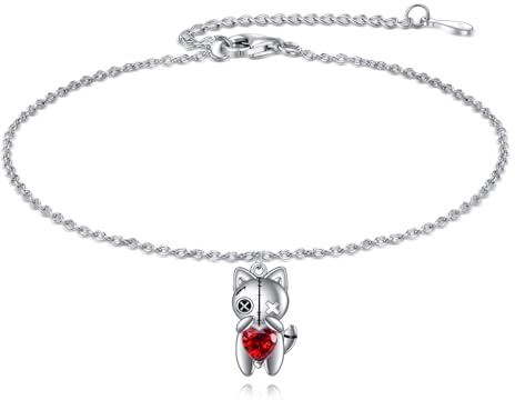 YFN Voodoo Katze Armbänder 925 Sterling Silber Gotische Hexe Schmuck Hexenhaft Geschenke für Damen