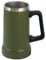 FOGARI Boccale di birra isolato con manico, 710 ml, in acciaio inox, grande tazza termica in metallo, per l'Oktoberfest (verde)