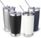 Volhoply 600ml（20oz） Thermobecher mit Deckel und Strohhalm Bulk 4 Pack,Double Wall Isolierte Reise Eiskaffee Mug Fits Tassenhalter,Pulverbeschichtete Tassen für heiße/kalte Getränke, für Frauen(Mix,4)