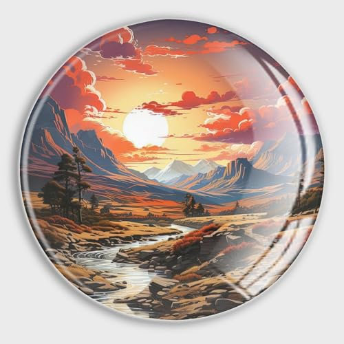 Dekorative Magnete für Kühlschrank, großes Becken, Nationalpark, runde Whiteboard-Magnete aus Glas, Kühlschrankmagnete für Werbetafel, Büro, Tafel, Küche, Zuhause, Reise, Souvenir