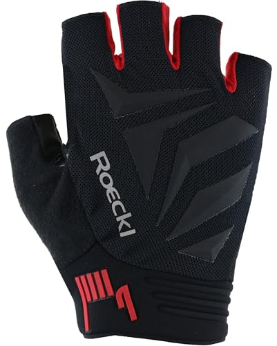 Roeckl Sports Isera 2 Fahrrad Handschuhe kurz schwarz/rot 2025: Größe: 7