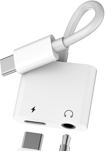 Adattatore Jack USB C A 3.5mm Auricolare(2 in 1)per IPhone16 15 Pro Max auricolari E Caricabatterie Cavo Compatibile Con Samsung S24 S23 AUXiliary Connettore Per Apple DAC Audio Per IPad Presa