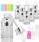 Clear Glass Dropper Bottle,6 PCS 30ml Refillable Leakproof Glass Bottles with Dropper Pipette Funnels Labels for Essential Oils Massage Perfumery Aromatherapy Laboratory Bottle (30 ml)