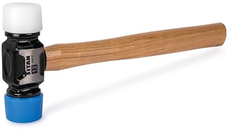Titan 63412 12oz Double-Faced Rubber Mallet with Hickory Wood Handle