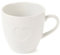 Nuvole di Stoffa Tazza da latte in porcellana bianca con cuore Bunny, Shabby Chic 9.5x5.4 cm
