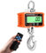 Bilancia elettronica, display LCD digitale Bilancia a gancio da 2000 kg Gru a gancio per carichi pesanti elettronica Misuratore di pesatura di livello industriale con conversione (Arancia)