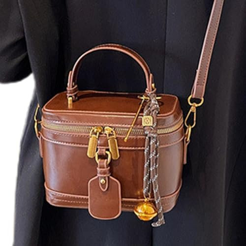 Generisch Pu Square Bag, Small Box Leather Tote, 7.09 Inch Removable Strap Design, Compact Size, Stylish Womens Handbags for Women, Special Occasions, Travels Use