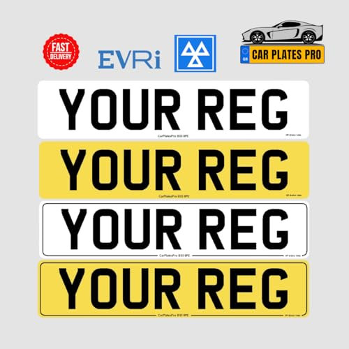 CarPlatesPro UK Acrylic Number Plates – Front, Rear or Pair | 3D, 4D & 4D Gel Options for Cars/Automotive, Home & Outdoor Use