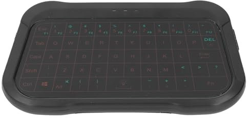Luocute Tastiera Wireless con Touchpad, Retroilluminazione RGB, Tastiera Touch Ricaricabile per RASPI per per HTPC, PC, Proiettore, Portatile, Plug & Play Facile