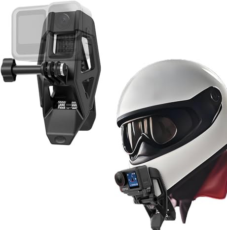 MotuTech Support de Casque de Moto pour Gopro 13 12 11 10 Support pour Insta360 X5 X4 Ace Pro pour DJI Osmo Action 5Pro 4 3 Accessoires pour Caméras d'action