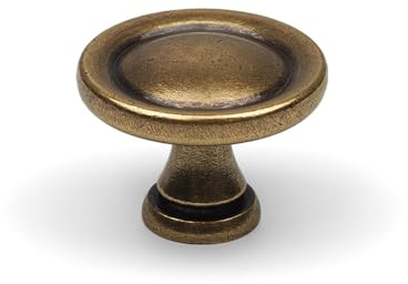 Handle & Home 31mm Antique Brass Round Cabinet Knob