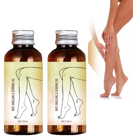 Straffendes Körpermassageöl - Feuchtigkeitsspendend auf Pflanzenbasis für Oberschenkel, Gesäß und Beine - Hautglättendes Tonisierungsöl für Frauen und Männer - schnell einziehend mit leichtem (2PCS)