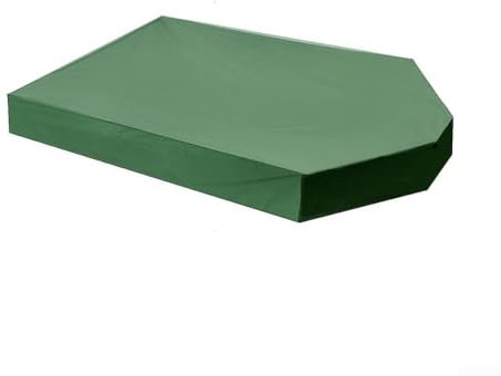 DAZZLEEX Sandkastenabdeckung aus Oxford-Gewebe, Bootsform, wasserdicht, Schutzdach, Staubschutz für Garten, Sandkasten, Kinderspielbereich, 160 x 113 x 22 cm (grün)