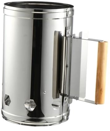 YOSADIER Grillzündrohr 1 Stück mit Holzgriff und Luftlöchern Geschenkideen