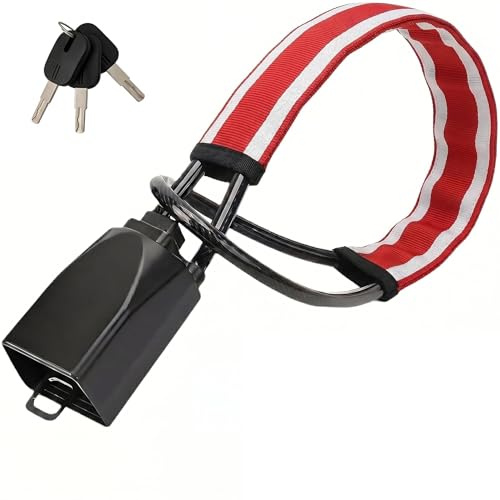 Reflective Steering Wheel Lock,Heavy-Duty Anti-Theft Car Security Lock,RD | Visible Reflective Theft Deterrent,Reinforced Cut-Resistant Steel Cable,Universal Fit for Vans, Cars & Golf Carts,3 Keys