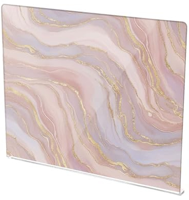 Non-slip Acrylic Board Marble Swirl Rose Gold Counter Protectors for Kitchen 16.5x13.4