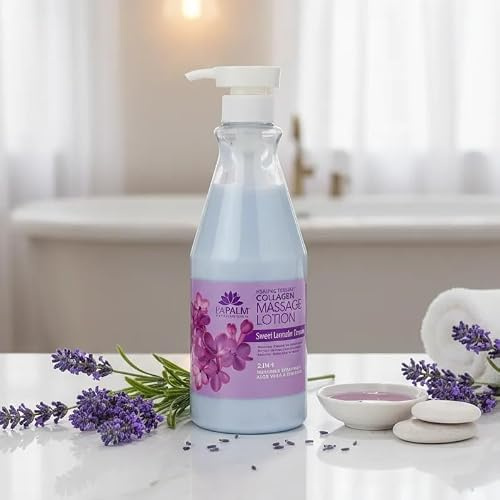 La Palm Healing Therapy Collagen Massage Lotion – Sweet Lavender Dream – 24 oz (709.76 ml)