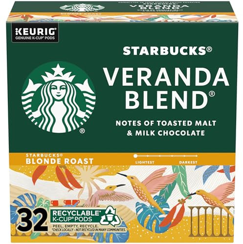 Starbucks Veranda Blend Blonde Roast Keurig K-Cups (32 Pack)