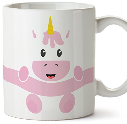 MUGFFINS Unicornio Tazas Originales de Desayuno - Animales Graciosos Ideas para Regalos - Cerámica 350 ml