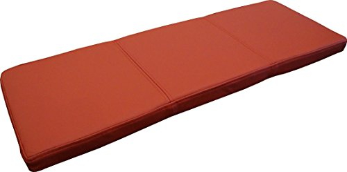 Quattro Meble Rot Echtleder Bankauflage Sitzkissen Lederkissen Sitzpolster Bank Auflage doppelt genähtes Echt Leder Kissen Sitzauflage (40 x 90 cm)