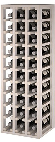 Expovinalia Botellero Vino Madera Pino 30 Botellas - Blanco | Mueble Botellero de Pino Tipo Wine Rack, Estantería Vino Garrafeira 105x35x32cm. Color Blanco