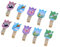 Amosfun 10 mollette in legno con motivo animali, graziose clip per foto fai da te, decorazione e cameretta dei bambini, piccole mollette in legno naturale