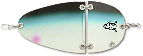 Rhino K2 Flasher 21g 125mm - Zweiteiliger Lockköder Lachs & Meerforelle, Farbe:Super Shiner