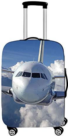 DOTBUY Elastisch Kofferhülle, 3D Flugzeug Reise Kofferschutzhülle Gepäck Cover Reisekoffer Hülle Schutz Bezug Schutzhülle Waschbare Reisetasche Kofferbezug (D,XL (30-32 Zoll))