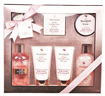 Coffret Cadeau pour Femme | Produits de Bain parfum Rose | Idée de Cadeau Original pour Femmes | Idéal Anniversaire Maman | Panier de Beauté, Soin et Bien-être | LUXE PINK by Gloss!