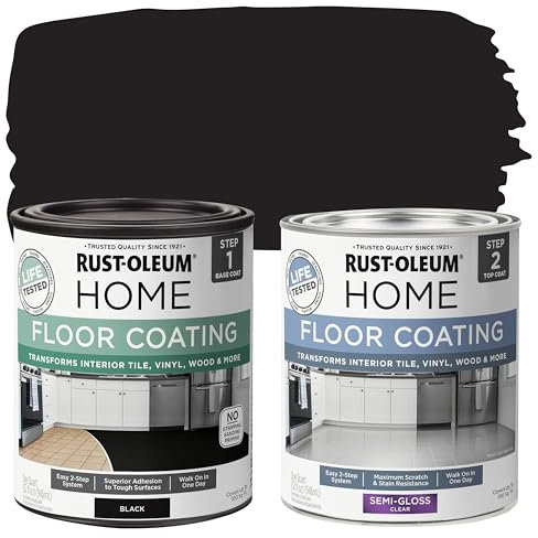 Rust-Oleum 367605 Home Interior Bodenbeschichtung Kit, seidenmatt schwarz
