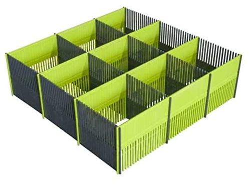PurVario Stauleiste für Schubladen 100 MAXXI 8er-Set Lime, dunkelgrau