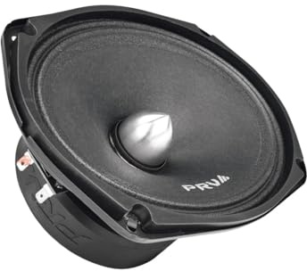 PRV AUDIO 69MR500-4 Bullet, haut-parleur de milieu de gamme de 15,2 x 22,9 cm, 4 Ohms, puissance RMS 250 W, puissance de programme de 500 W, haut-parleur pour audio de voiture professionnel (simple)