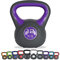 MSPORTS Kettlebell 2 – 20 kg inkl. Übungsposter Kugelhantel (12 Kg - Purpur)