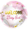 Folat Palloncino foil Welcome Baby Girl Rosa-45 cm, Rosa, large, 67954