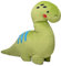Uni-Toys - Plüsch-Kissen - Dinosaurier grün - Ultra-weich - 38 cm (Länge) - Plüsch-Dino - Plüschtier, Kuscheltier
