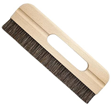 Sinyiol 1 Piece Large Wallpaper Brush, 10.6 Thick Horse Hair Wallpaper Smoothing Brush Paste Brush Wallpaper Smoothing Tool with Wooden Handle