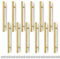 Bwintech 12 Pcs 200MM (128MM Hole Center) Gold Cabinet Pull Handles Kitchen T Bar Handles, Stainless Steel, Ideal for Cabinet, Drawer, Cupboard
