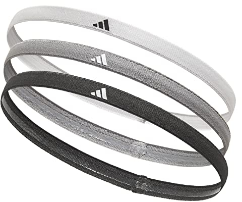 adidas Unisex-Adult Haarbänder-Weiß, Grau, Schwarz, White, Grey, Black