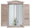 Mendler Wandspiegel Badspiegel Badezimmer Spiegelfenster mit Fensterläden, 71x46x5cm - Shabby naturfarben