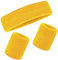 Schweißbänder Handgelenk Schweißbänder Stirnband Set Sport Wristbands Headbands 3 Stück,Sport Schweißband Armband Stirnbänder für Fußball Basketball Tennis Gymnastik (Gelb)