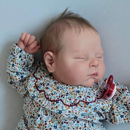 Anano Reborn Babypuppe Weichkörper 50 cm Baby Puppen Die Echt Aussehen Puppen Reborn Lebensechte Babypuppen Wie Echt Silikon Baby Puppe with Bottles